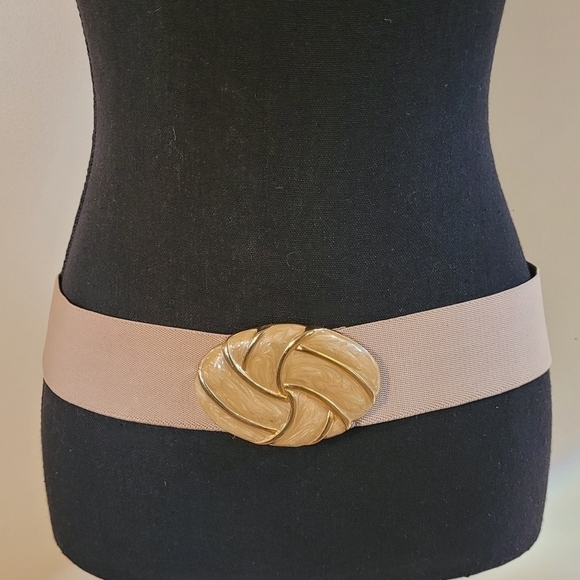 DAY-LOR Vintage Stretch Elastic Belt with Stylish Enamel Circular Buckle - Picture 1 of 8